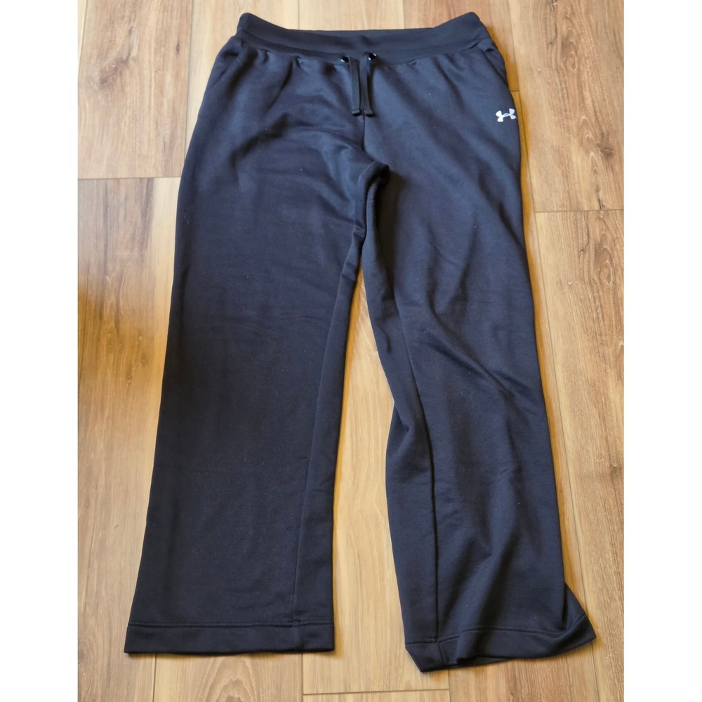 Under Armour Elastic Waistband Sweatpants Womens Size Large Black